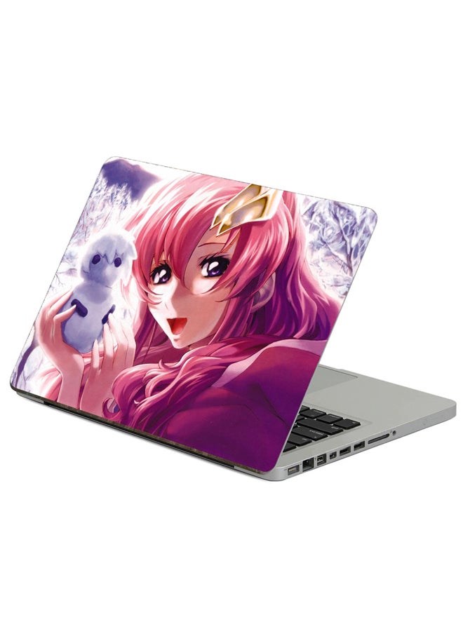 Fast Print Girl Cute Printed Laptop Sticker Multicolor