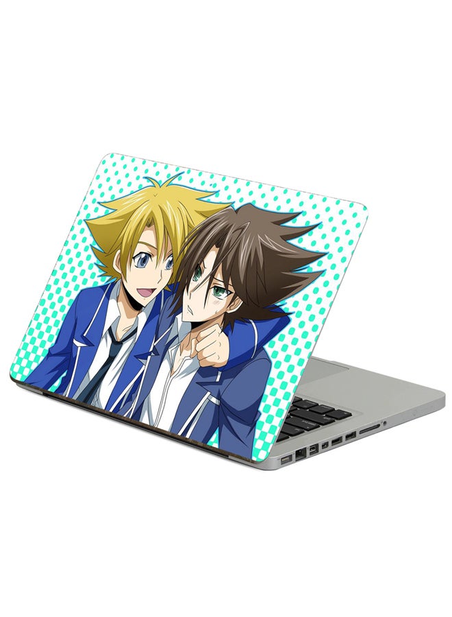 Fast Print Boys Smile Printed Laptop Sticker Multicolor