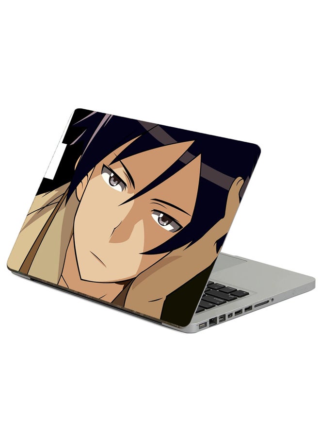 Fast Print Guy Dark Printed Laptop Sticker Multicolor