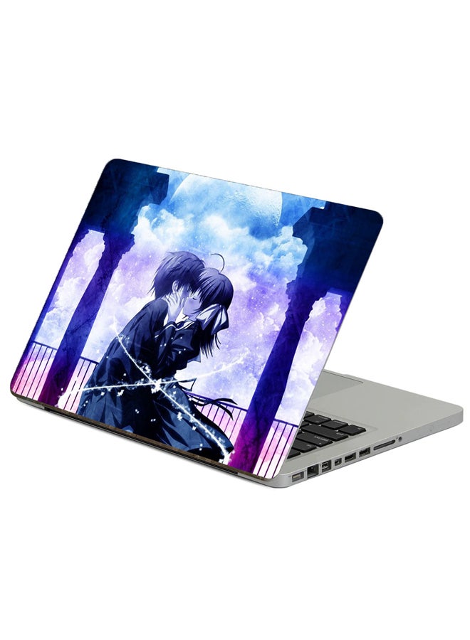 Fast Print Boy Girl Printed Laptop Sticker Multicolor