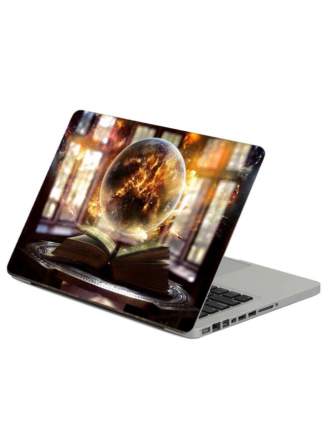 Fast Print Book Sphere Printed Laptop Sticker Multicolor