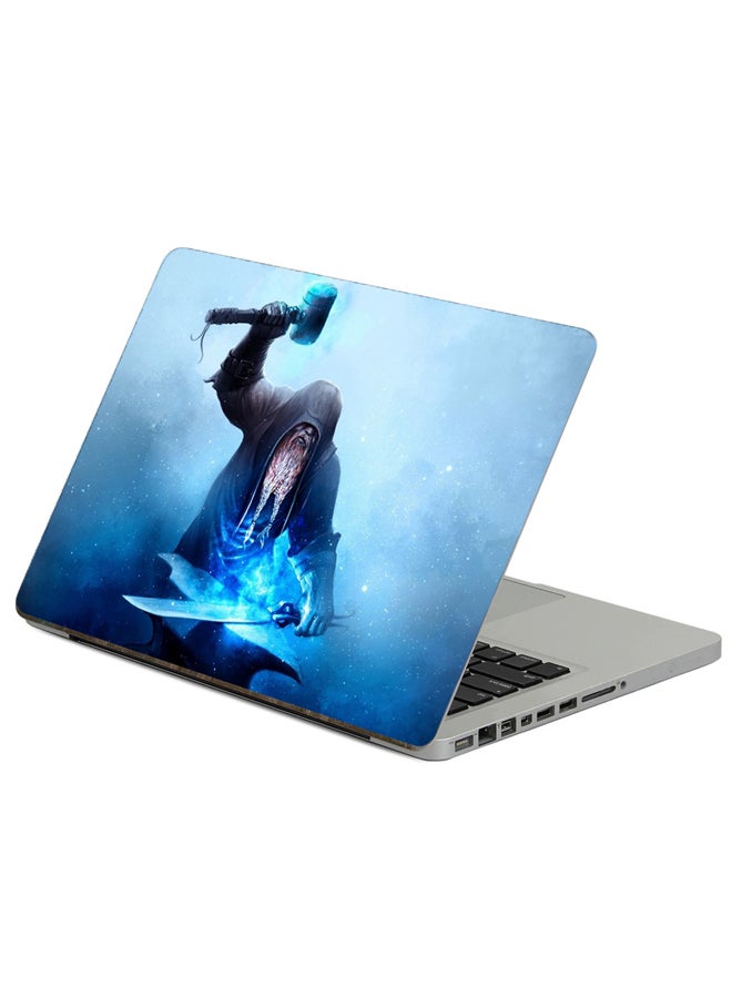 Fast Print Blacksmith Anvil Art Printed Laptop Sticker Multicolor