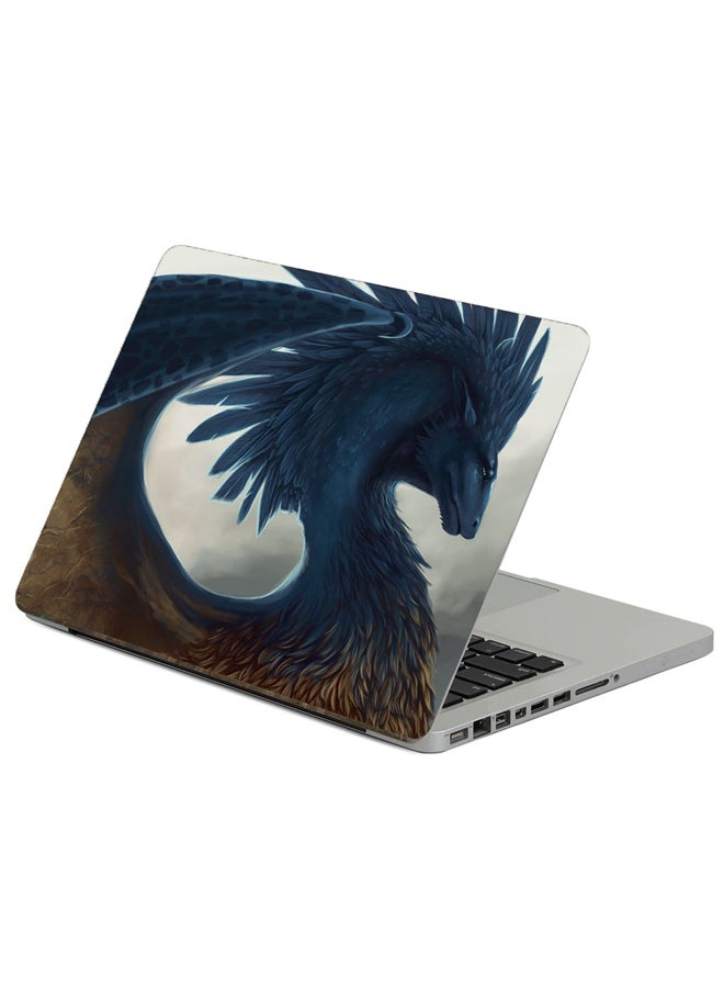 Fast Print Dragon Fantasy Printed Laptop Sticker Multicolor