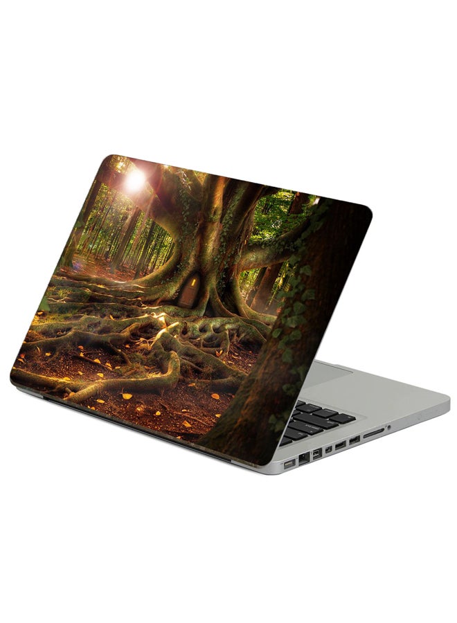 Fast Print House Forest Printed Laptop Sticker Multicolor