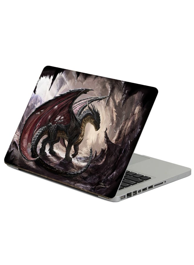 Fast Print Dragon Cave Printed Laptop Sticker Multicolor