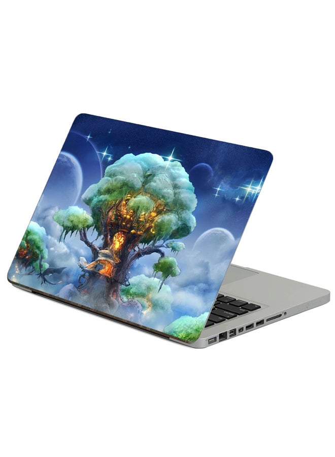 Fast Print Fantasy Tree Printed Laptop Sticker Multicolor
