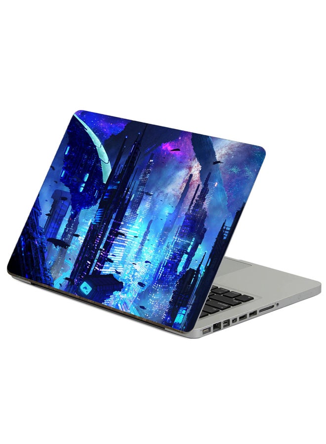 Fast Print City Futurism Printed Laptop Sticker Multicolor