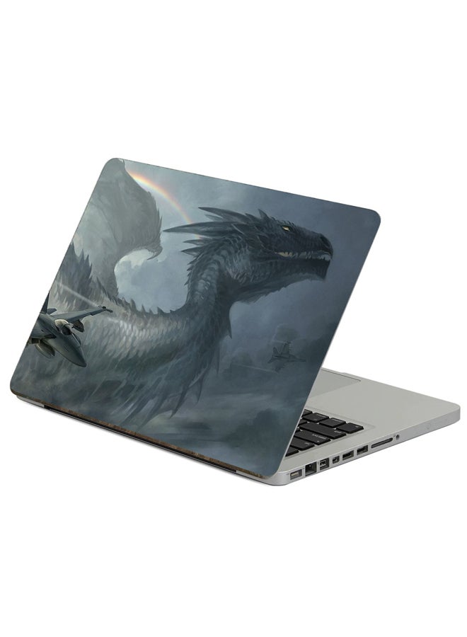Fast Print Dragon  Printed Laptop Sticker Multicolor