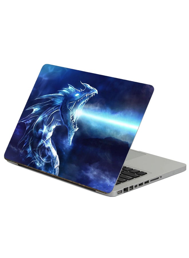 Fast Print Dragon Mouth Printed Laptop Sticker Multicolor