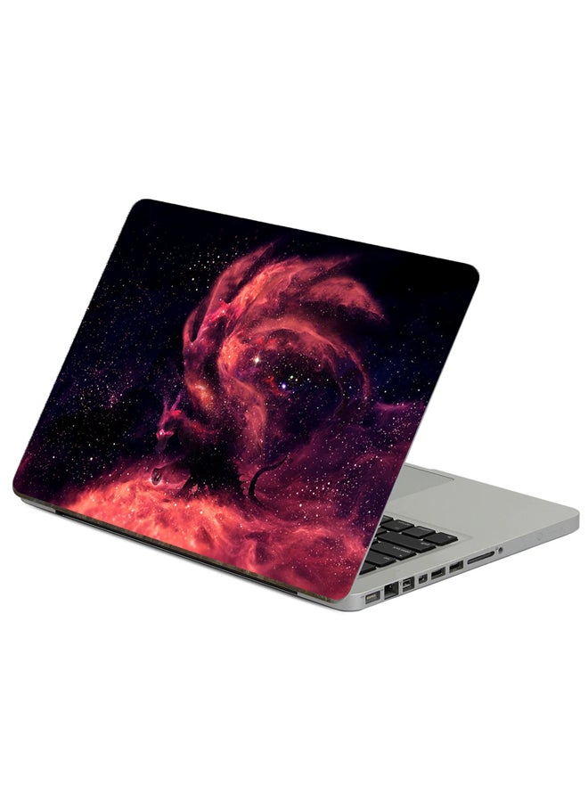 Fast Print Dragon Starry Sky Printed Laptop Sticker Multicolor