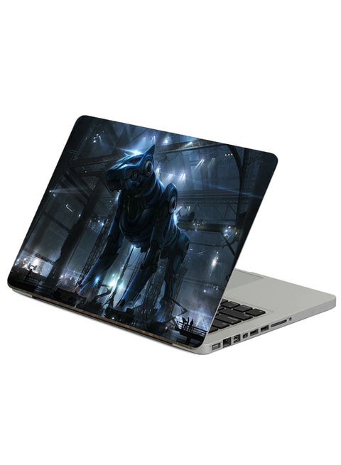 Cyborg Robot Printed Laptop Sticker Multicolor