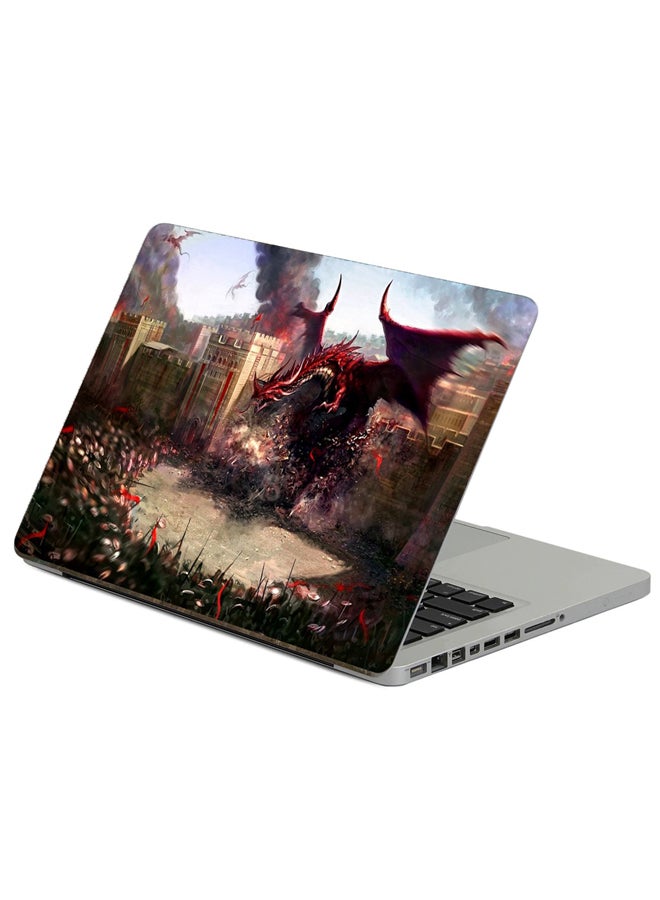 Fast Print Dragons City Printed Laptop Sticker Multicolor