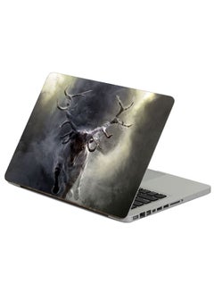 Deer Smoke Printed Laptop Sticker Multicolor