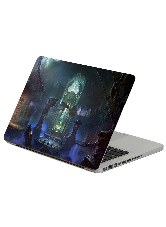 Fast Print Lock Chain Printed Laptop Sticker Multicolor