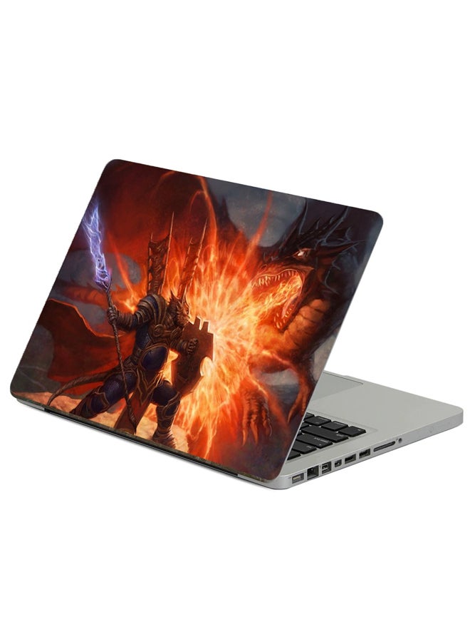Fast Print Battle Spear Printed Laptop Sticker Multicolor