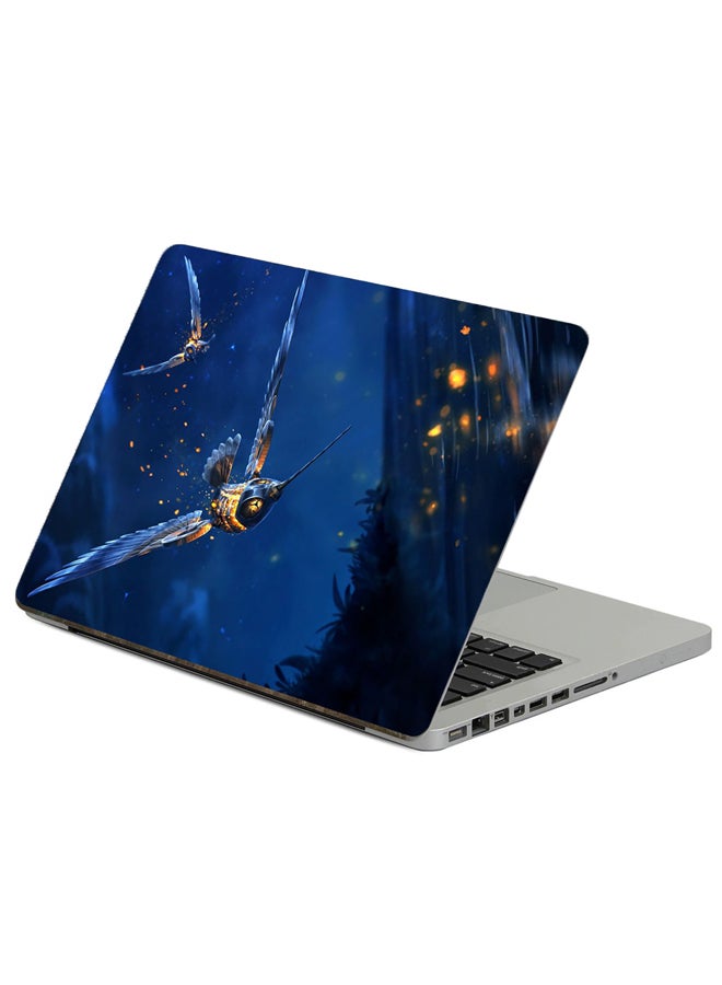 Fast Print Bird Fantastic Printed Laptop Sticker Multicolor