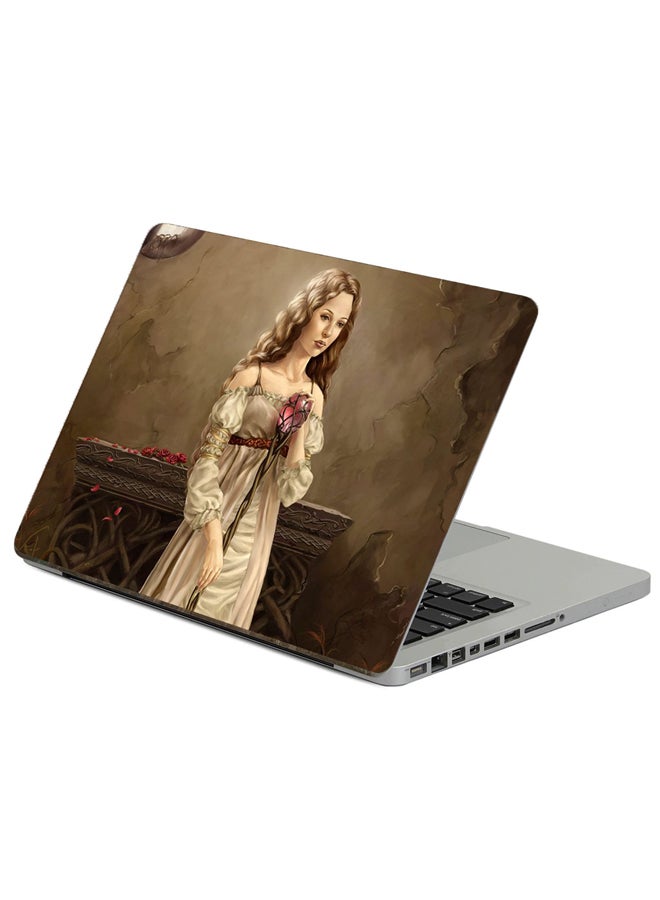 Fast Print Girl Dungeon Printed Laptop Sticker Multicolor
