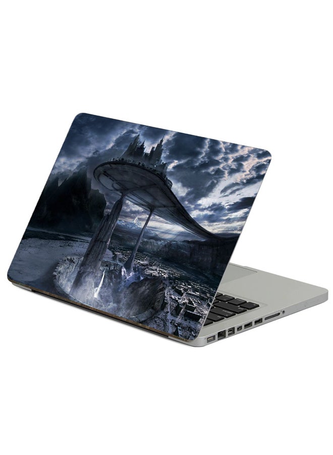 Fast Print Rocks Mountains Printed Laptop Sticker Multicolor