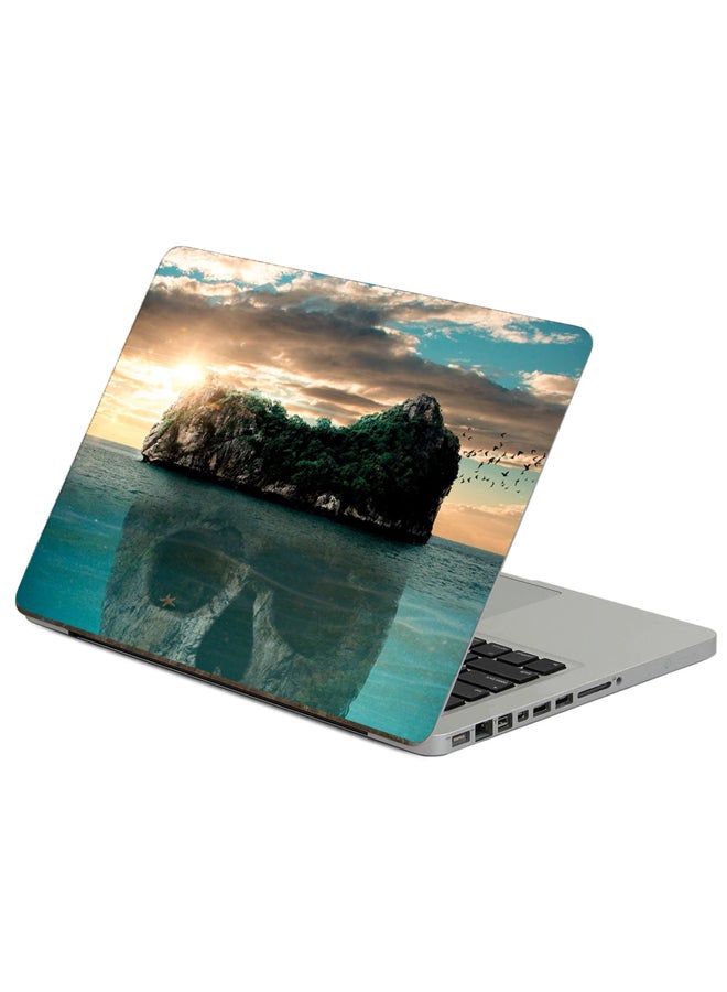 Fast Print Skull Island Printed Laptop Sticker Multicolor
