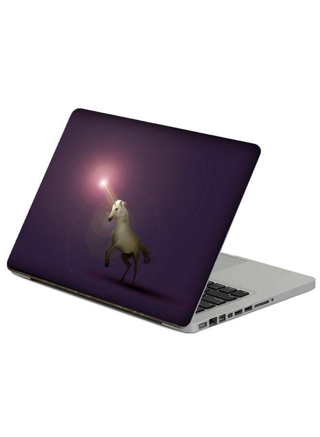 Fast Print Unicorn Art Printed Laptop Sticker Multicolor