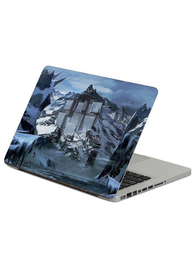 Fast Print Rocks Mountains Printed Laptop Sticker Multicolor
