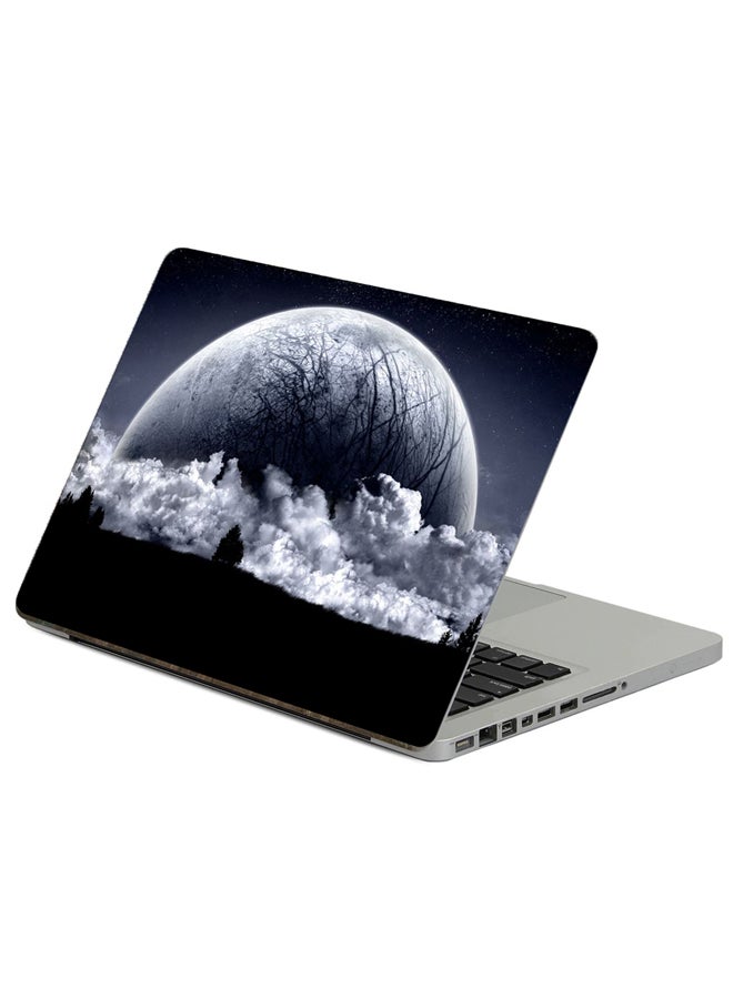 Fast Print Planet Sphere Printed Laptop Sticker Multicolor