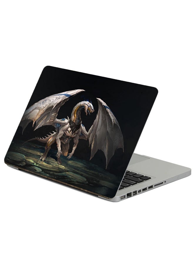 Fast Print Dragon Creature Printed Laptop Sticker Multicolor