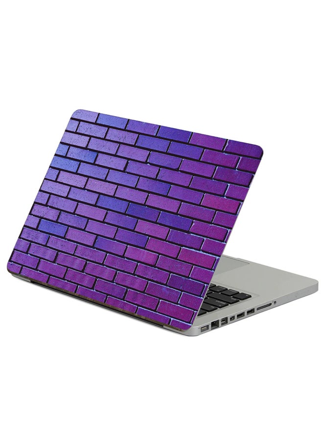 Fast Print Wall Brick Printed Laptop Sticker Multicolor