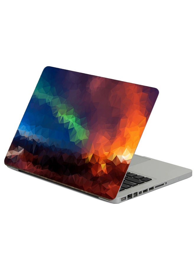 Fast Print Triangles Geometric Printed Laptop Sticker Multicolor