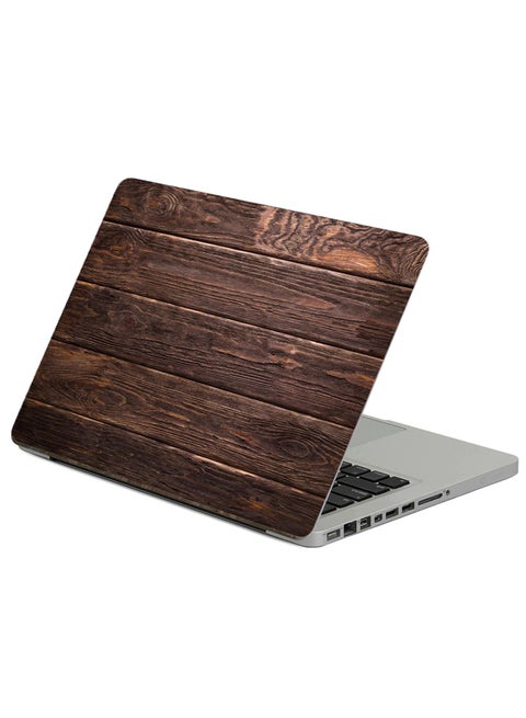 Wood Surface Printed Laptop Sticker Multicolor