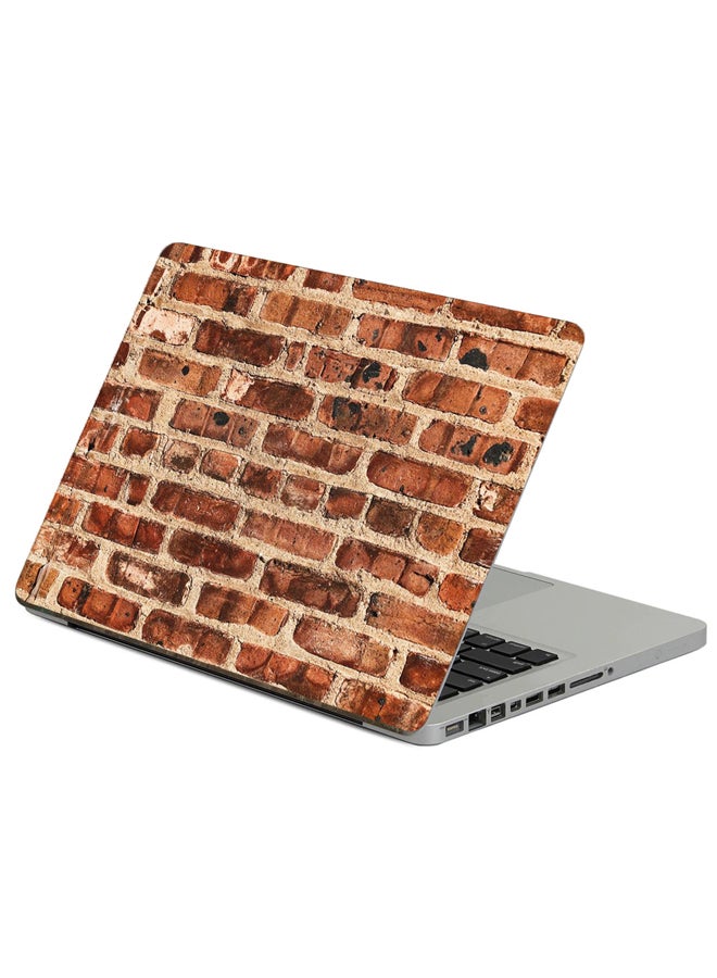 Fast Print Wall Brick Printed Laptop Sticker Multicolor