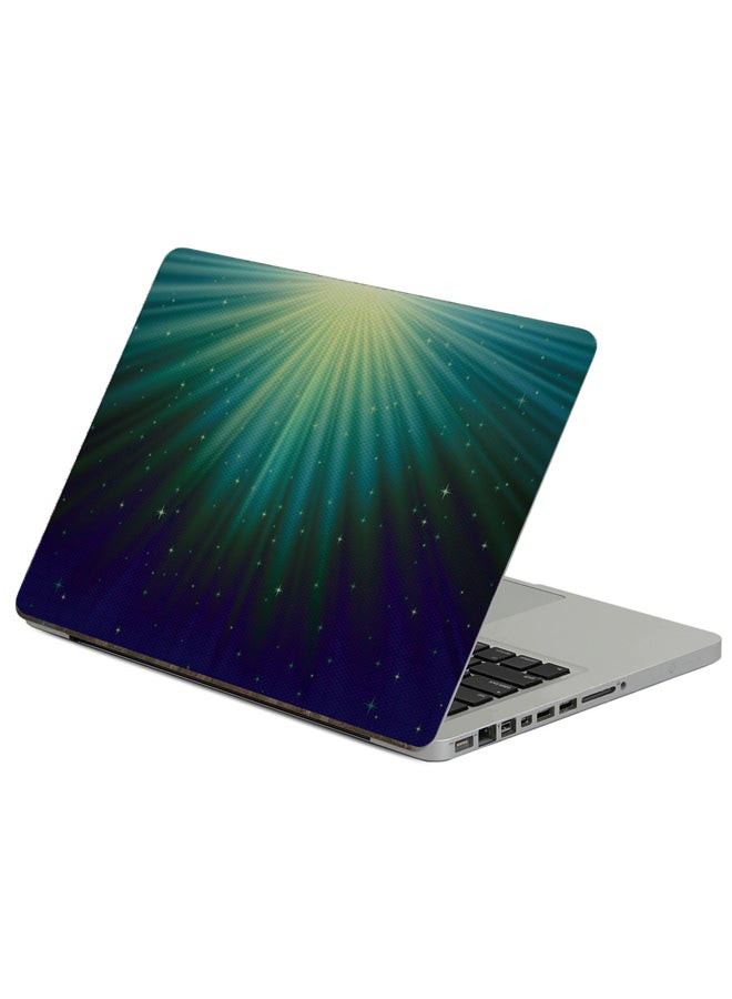 Fast Print Rays Shine Printed Laptop Sticker Multicolor