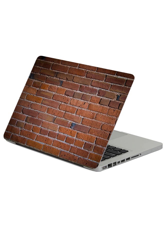Fast Print Wall Bricks Printed Laptop Sticker Multicolor