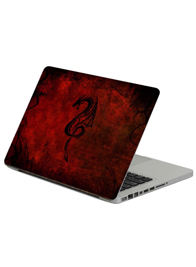 Fast Print Dragon Pattern Printed Laptop Sticker Multicolor