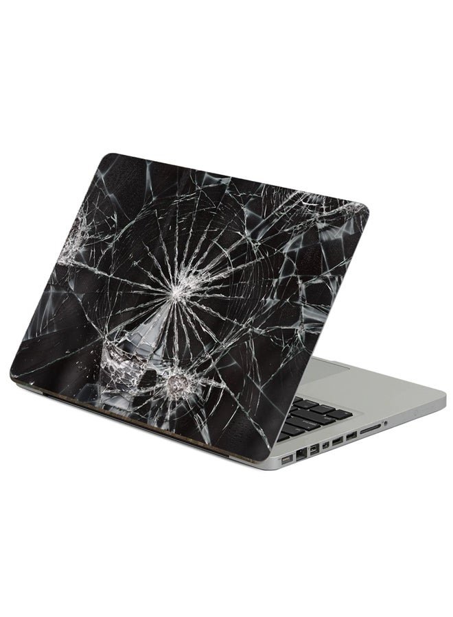 Fast Print Glass Fragments Printed Laptop Sticker Multicolor