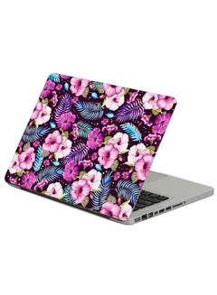 Fast Print Flowers Leaves Printed Laptop Sticker Multicolor 
