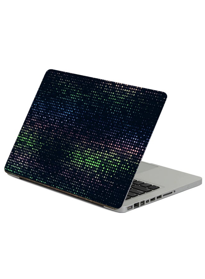 Fast Print Pixels Cubes Printed Laptop Sticker Multicolor