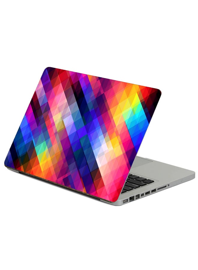 Fast Print Stripes Obliquely Printed Laptop Sticker Multicolor