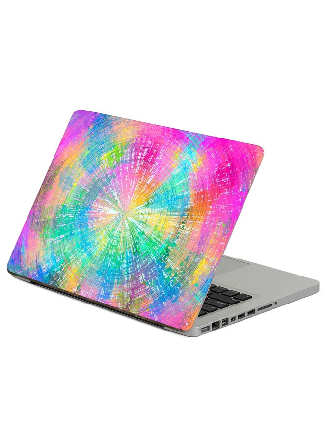 Fast Print Circles Colorful Printed Laptop Sticker Multicolor