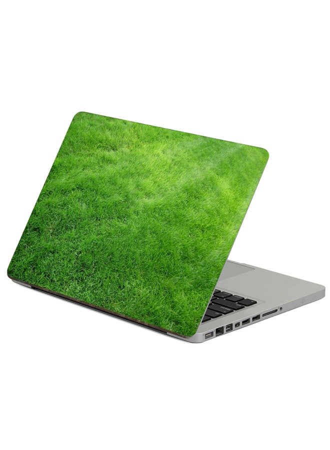Fast Print Texture Grass Printed Laptop Sticker Multicolor