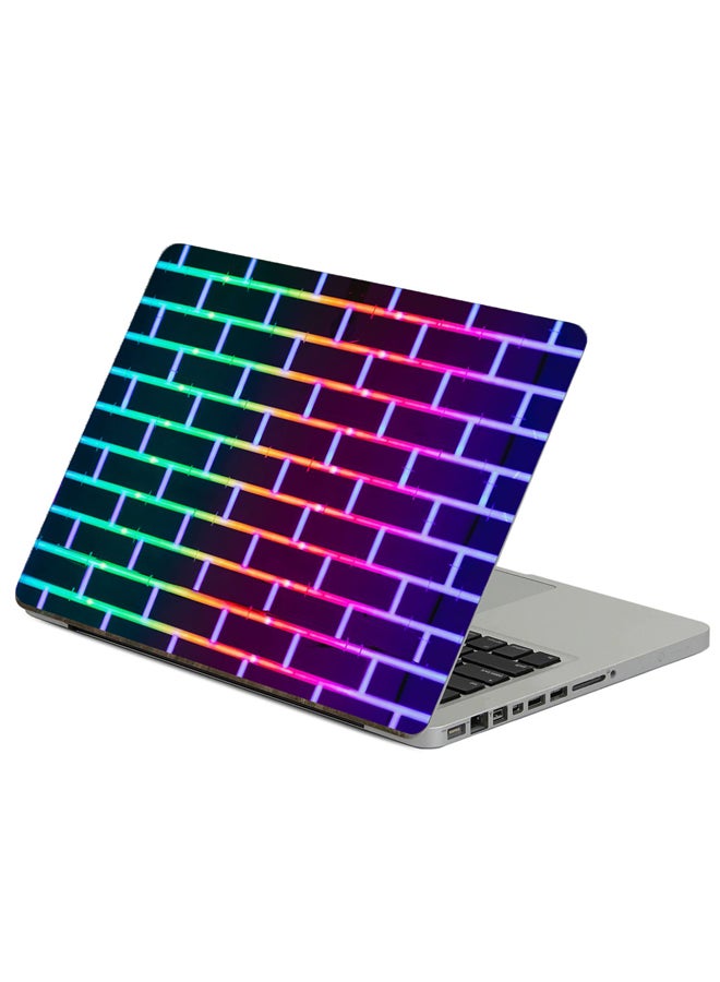 Fast Print Wall Brick Printed Laptop Sticker Multicolor
