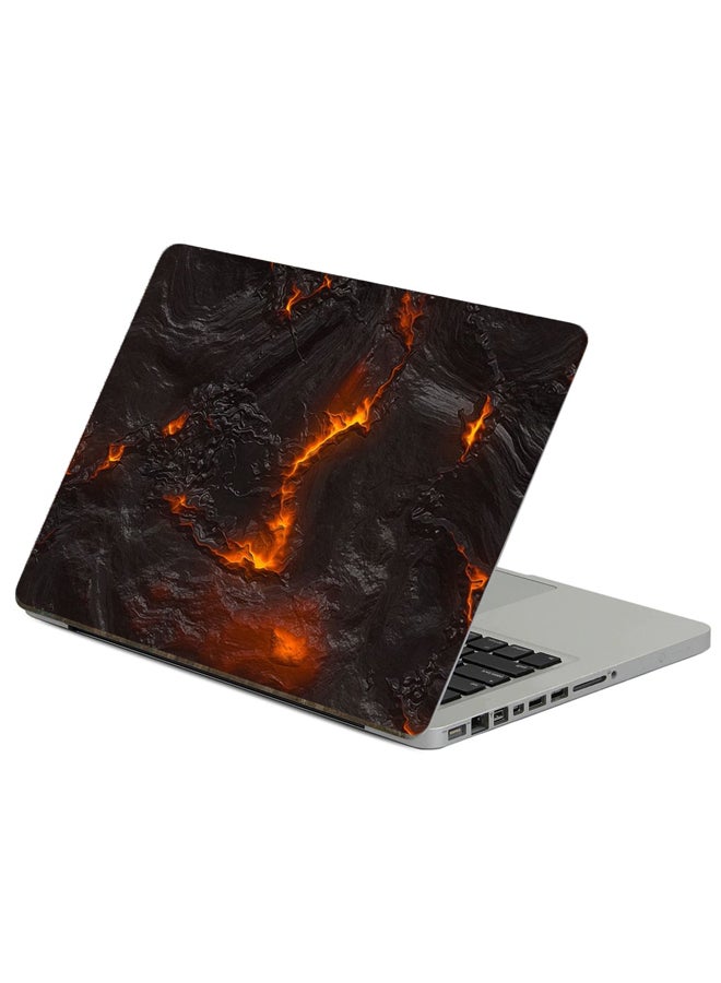 Fast Print Lava Texture Printed Laptop Sticker Multicolor