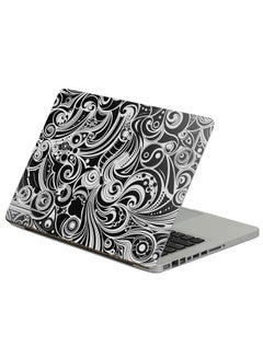 Black White Printed Laptop Sticker Multicolor