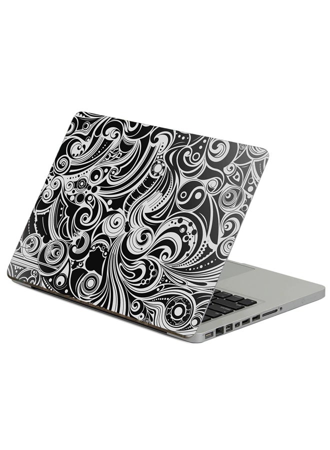 Fast Print - Black White Printed Laptop Sticker Multicolor - Image 1