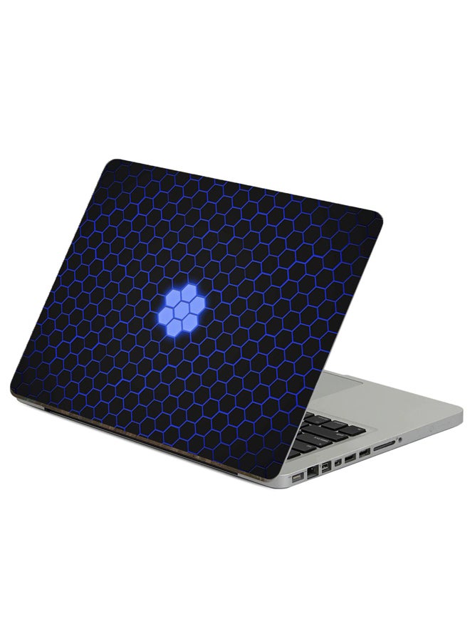 Fast Print Hexagons Patterns Printed Laptop Sticker Multicolor
