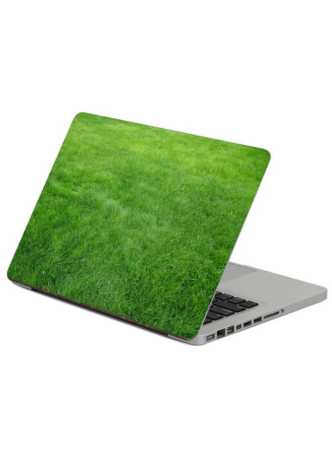 Fast Print Grain Grass Printed Laptop Sticker Multicolor
