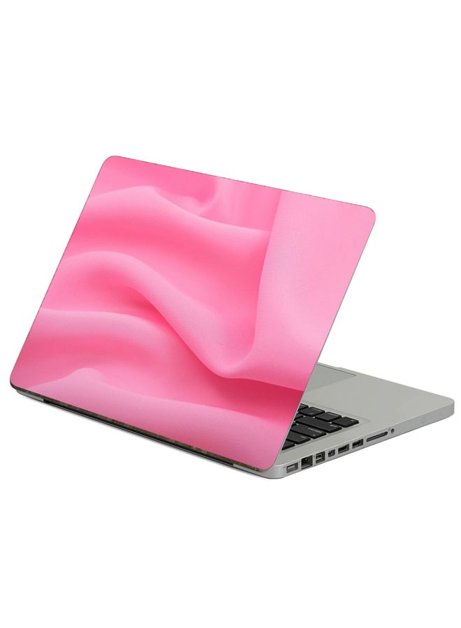 Fast Print Fabric Pink Printed Laptop Sticker Multicolor