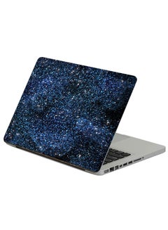 Sparkles Blue Printed Laptop Sticker Multicolor