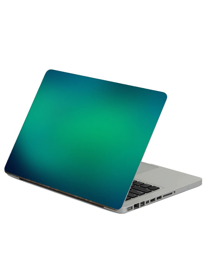 Fast Print Gradient Green Printed Laptop Sticker Multicolor
