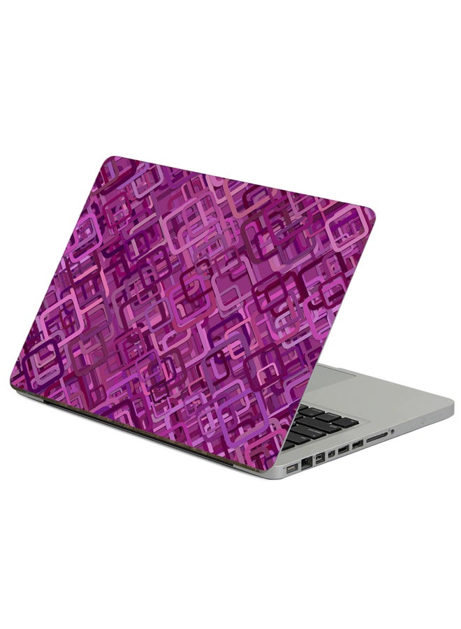 Fast Print Diagonals Shapes Printed Laptop Sticker Multicolor